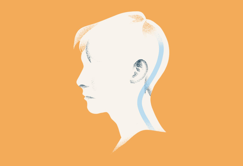 head and neck cancer type illustration oc